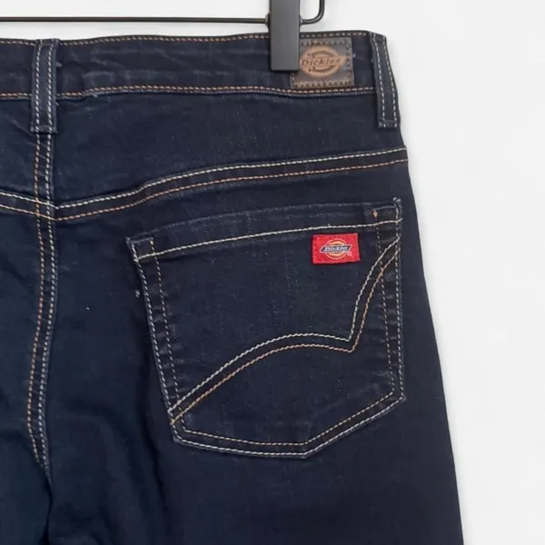 Dickies Women's Navy Blue Straight Leg Denim Jeans Size 6 Long Workwear - Image 3