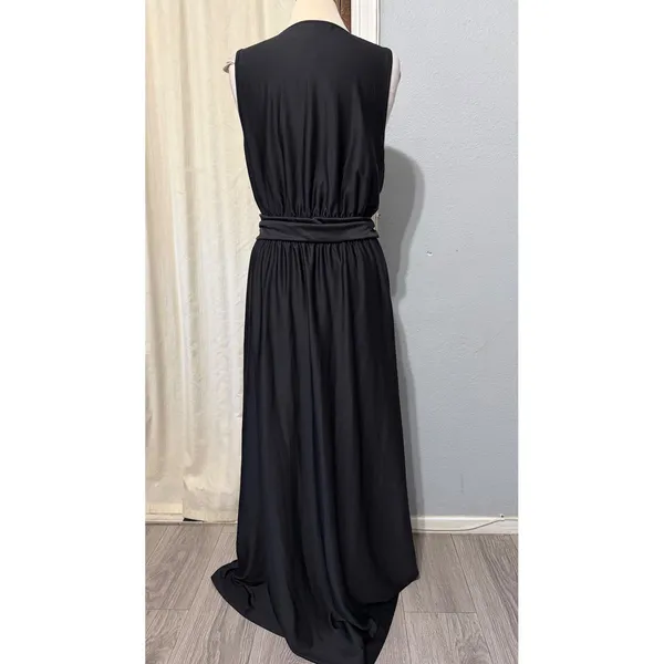 KOH KOH Black Maxi Dress 2X Sleeveless Wrap V-Neck Plus Formal Gown Wedding‎ - Image 4
