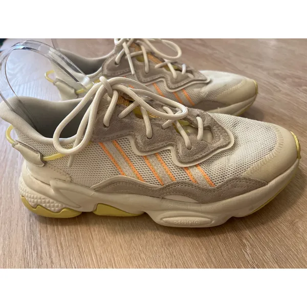 Adidas Women's Ozweego Shoes Originals Sneakers White/Orange GW5623 US 7 - Image 2