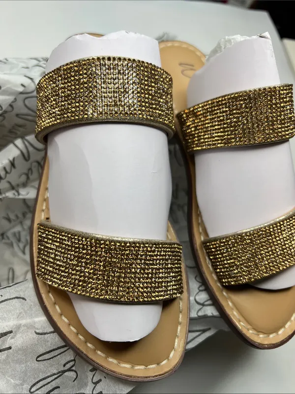 Wild Pair Ginnie Double-Band Slide Flat Sandals Size 7.5M - Image 6