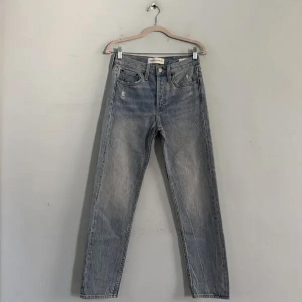 Aritzia‎ Denim Forum Ex-Boyfriend Vintage Desert Jeans Light Wash NWT Size 24 - Image 3