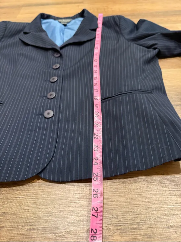 Van Heusen Navy Pinstripe Women's Blazer - Image 7