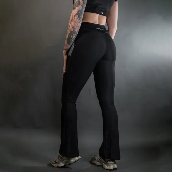 Irongrind Reborn Flared Leggings Jet Black Size Small - Image 12