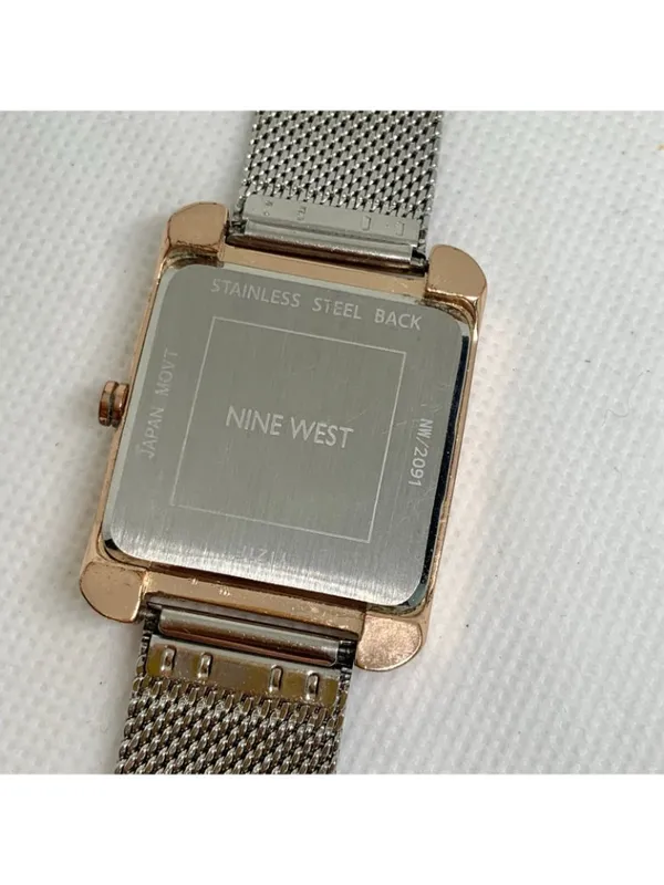 Nine West women watch rose gold tone 29mm quartz analog beige 7” running - Image 6