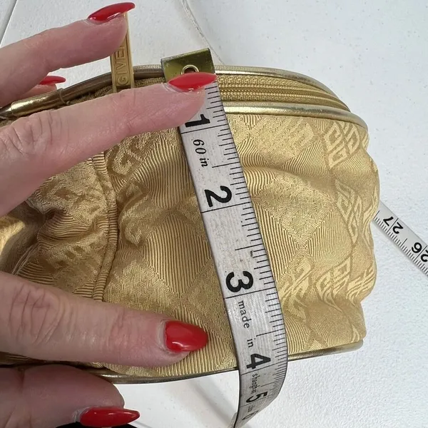 Organza by Givenchy Parfums Gold Train Case Zip‎ Around Bag Toiletry Barrel Bag - Image 13