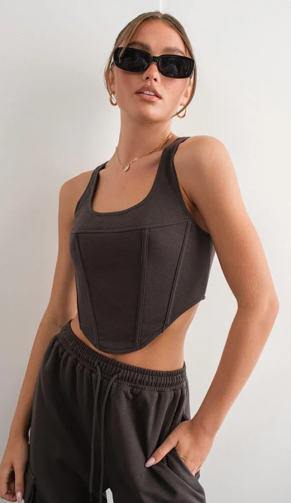 Isabelle’s Cabinet Pretty Garbage Cropped Corset & Jogger Set - Image 2