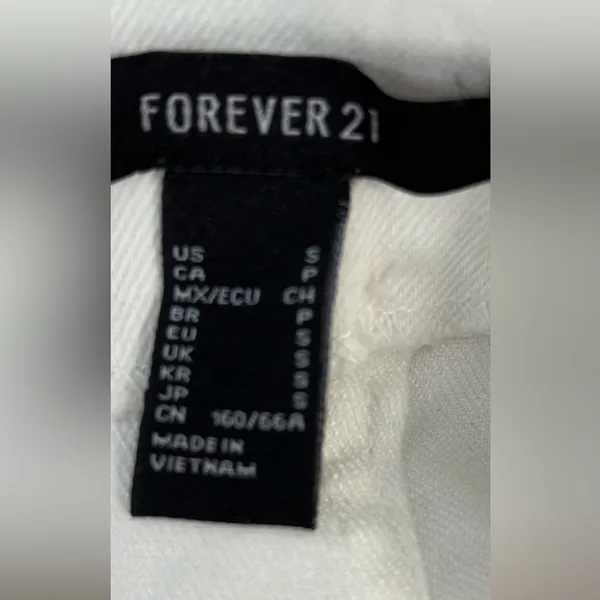 Forever 21 S Denim Lace-Up Mini Skirt in White - Image 4
