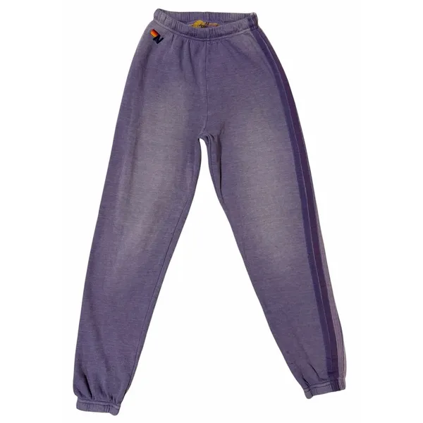 Aviator‎ Nation 5 Stripe Sweatpants Faded Grape Size XS - Image 2
