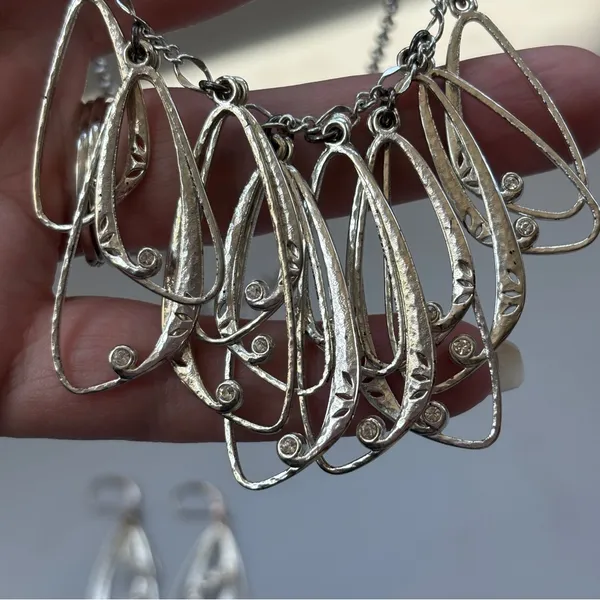 Brighton Second Nature Butterfly Wings Necklace‎ Earrings Set Swarovski Crystal - Image 5