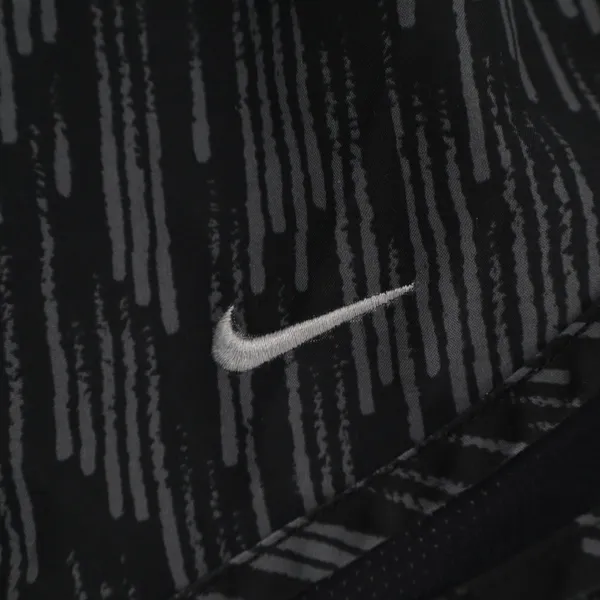 Nike Dri Fit Running Shorts Womens W16 Black Abstract High Rise Elastic Waist - Image 4