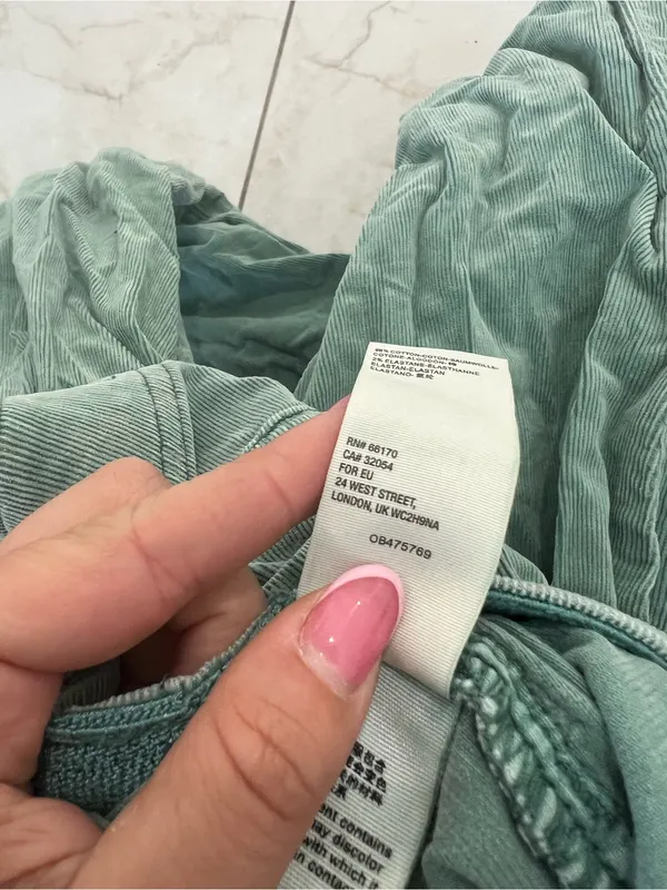 Free People Green Corduroy Flare Pull On Pants Size 27 - Image 4