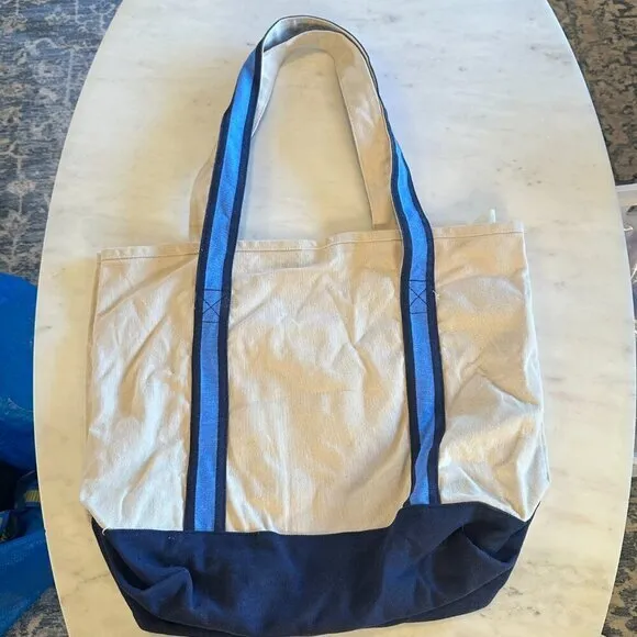 Walt Disney World Vintage Style Collectible Canvas‎ Tote Bag Embroidered Blue - Image 3
