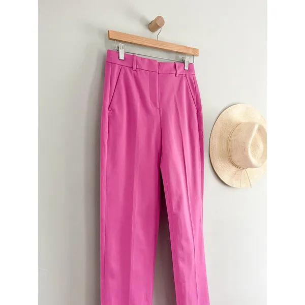 J Crew Factory | NWT | Kallie straight-leg pant | Vivid Fuchsia Pink | Sz 0T - Image 3