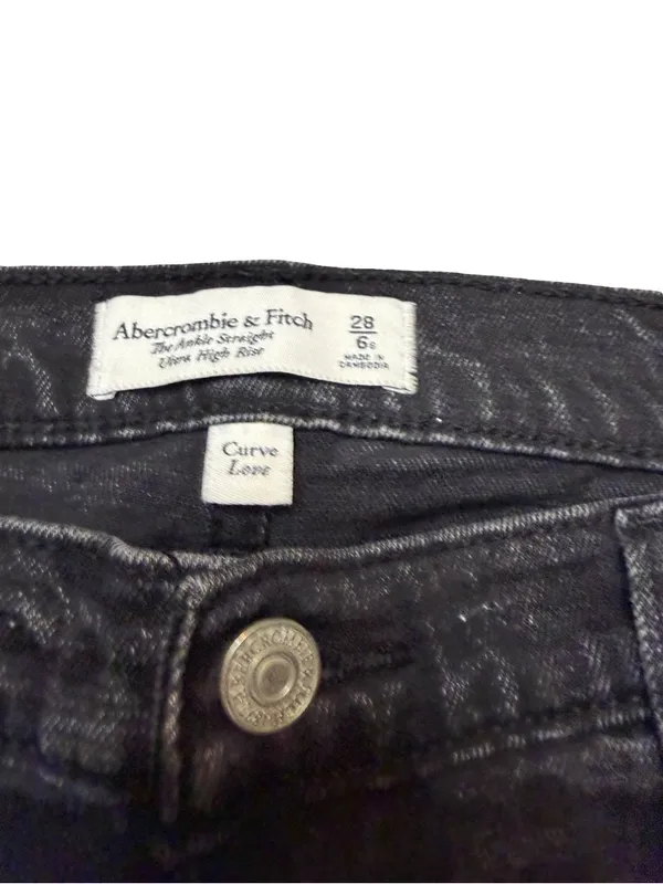 ✨ Abercrombie & Fitch Curve Love High Rise‎ Black Jeans Size 6 Short ✨ - Image 4