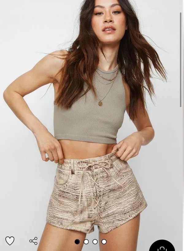 NWT NASTYGAL Seamless Racer Neck Tank Top Size small - Image 5