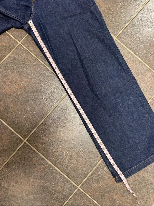 Abercrombie & Fitch High Rise Wide Leg Denim Jeans Blue Curve Love 27 LONG TALL - Image 10