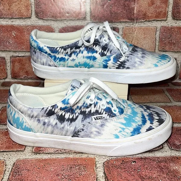 Pre-Owned Vans Doheny Blue Tie Dye Casual Skate Shoes Sneakers Size 8 508731 - Image 3