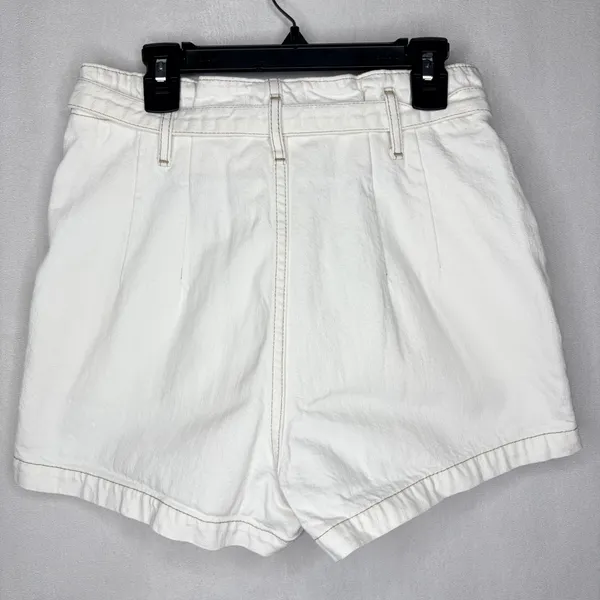 Abercrombie & Fitch White Denim Paperbag Shorts - Image 5