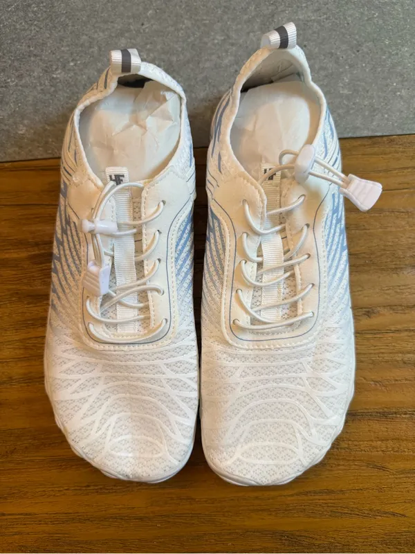 Hike Footwear HF LoraxPro Barefoot Shoes White Blue Zero Drop Wide Toe Size 10 - Image 7