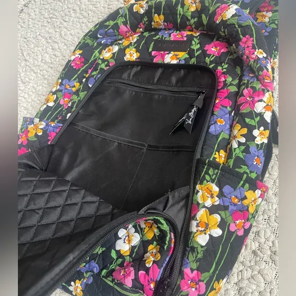 Vera Bradley Wildflower Garden Laptop Large Backpack - Image 3