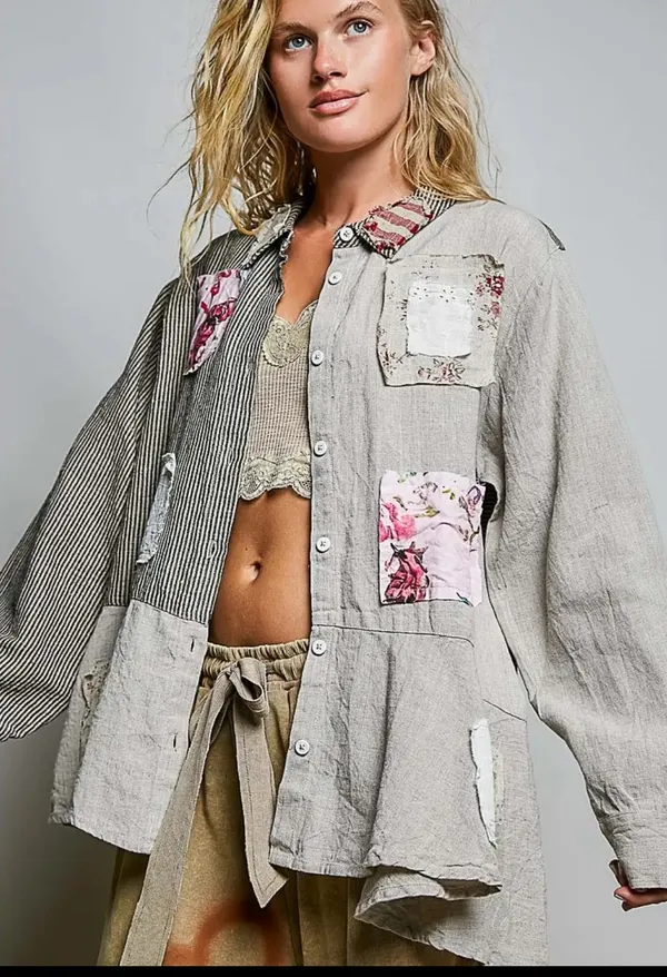 POL Patchwork Linen Flannel - Image 2