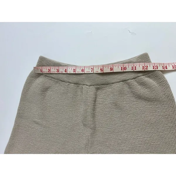 Zenana Beige Knit Lounge Matching Set Size Small Sweater Shorts Neutral Tan - Image 13