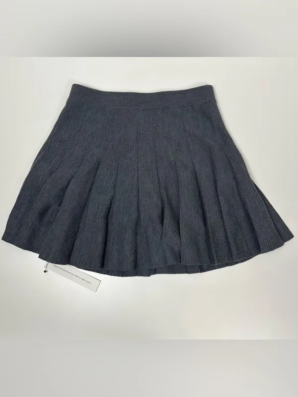 Reformation Mina Regenerative Merino Wool Pleated Mini Skirt - Image 9