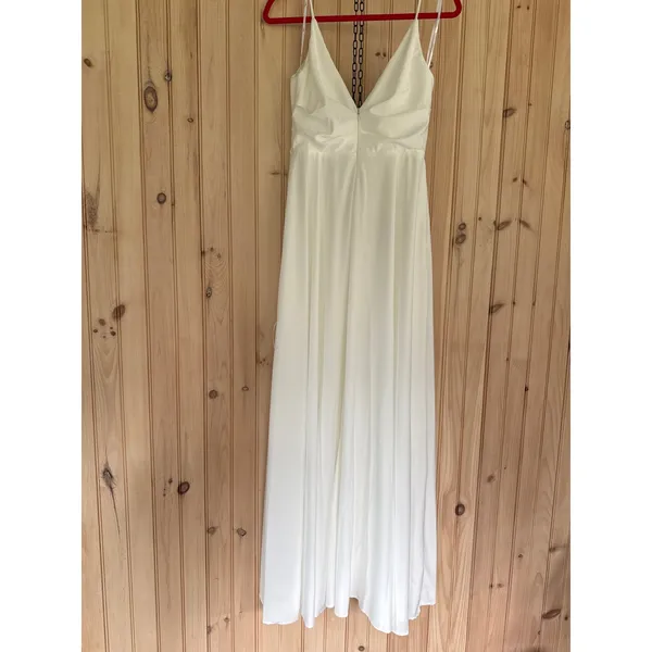 NWT Lulus Choose Your Love White Surplice Sleeveless Dress Wedding Gown Bride 10 - Image 7