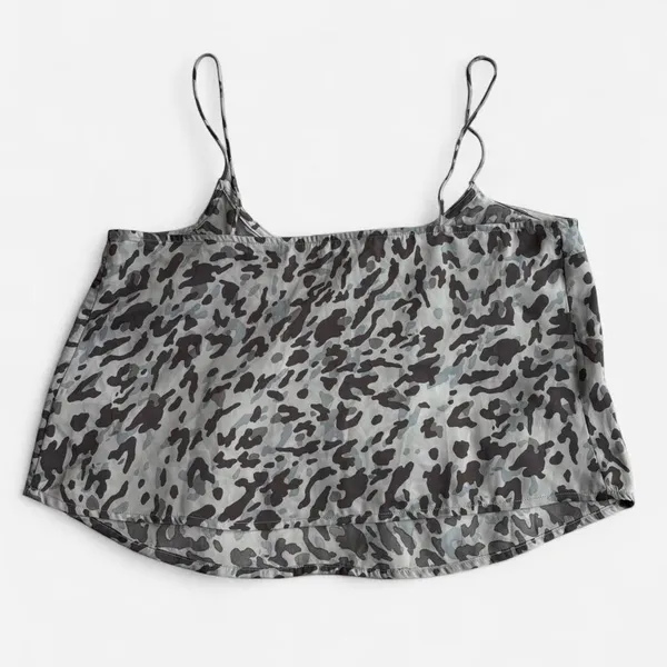 AEROPOSTALE Women's M Camisole Tank Top Gray Brown Animal Camo Pattern - Image 5