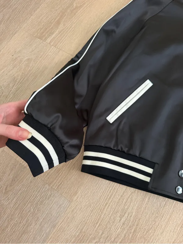 NWT Coach Reversible Signature C Varsity Bomber Jacket Black White Size S CAH06 - Image 6