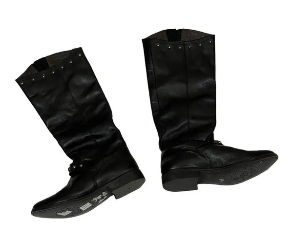Golden Goose Kate Tall Studded Leather Moto Boots - Black - 38 - Image 7