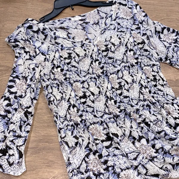 En creme large boho floral romantic tunic/dress - Image 9