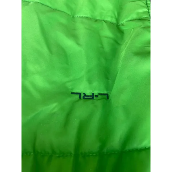 Lauren Active Ralph Lauren Women 1X Hybrid Puffer Fleece Jacket Green Navy Blue - Image 3