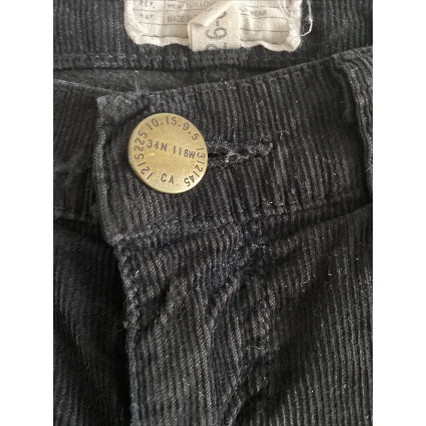 Current Elliott The Stiletto Corduroy Pants Womens Size 26 Black Skinny Low Rise - Image 2