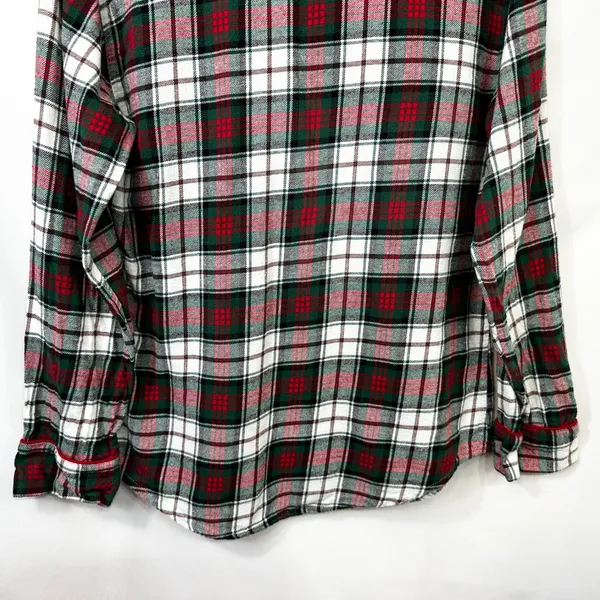 Lauren Ralph Lauren Small Plaid Pajama Set Green Red Christmas‎ Flannel 1134 - Image 13