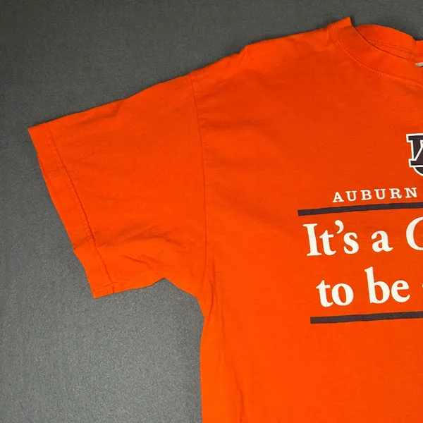 Auburn University Tigers T Shirt Large Soffe Orange College Football NCAA Vtg - Image 8
