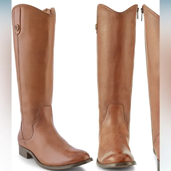 Frye Marissa Medallion inside zip Tall boot Color: Cognac Size 8.5 NIB - Image 6