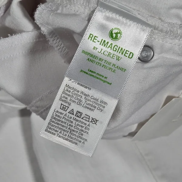 J.Crew 9" Toothpick Skinny Jeans White Size 29 B3584 SP22‎ Ankle Denim - Image 7