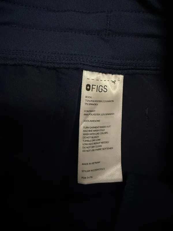 FIGS Navy Straight Leg Scrub Pants - Image 2