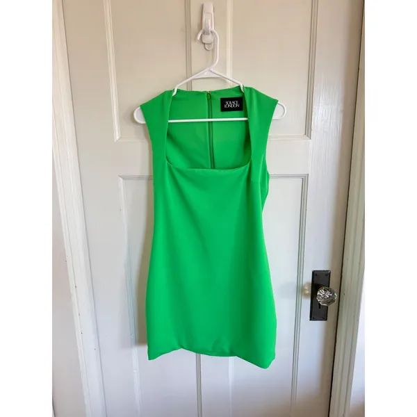Solace London Cora Mini Dress is‎ bright green size US8 - Image 2