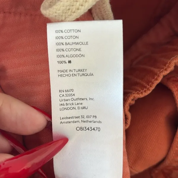 We The Free Yuki Barrel Orange Jeans Size L - Image 6