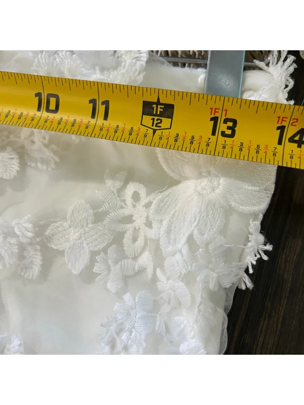 Altar'd State White Floral Embroidered Strapless Mini Dress Size S Romantic - Image 8
