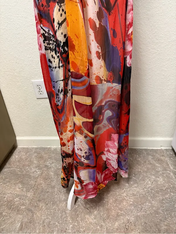 Xhilaration Floral Halter Maxi Dress Size Medium - Image 4