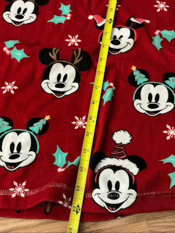 Disney Red Mickey Mouse Christmas Holiday Long Sleeve Pajama Top Size XL - Image 5