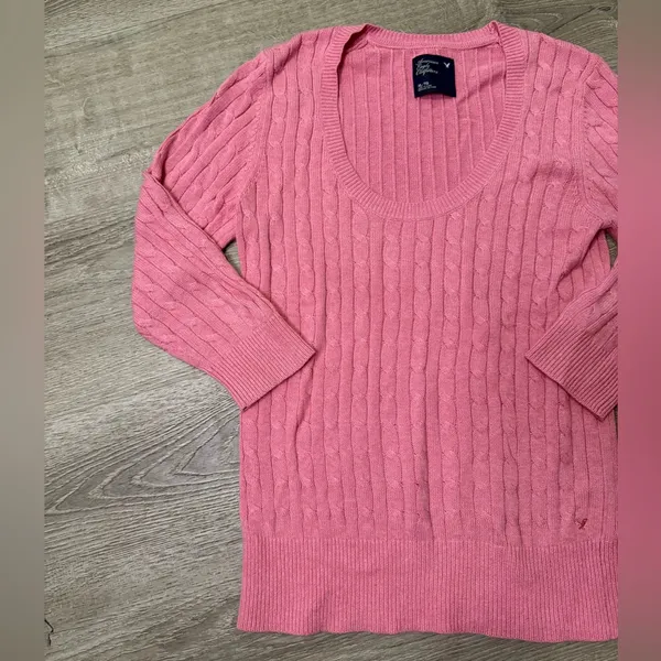 •AMERICAN EAGLE• PINK KNIT SWEATER - Image 3