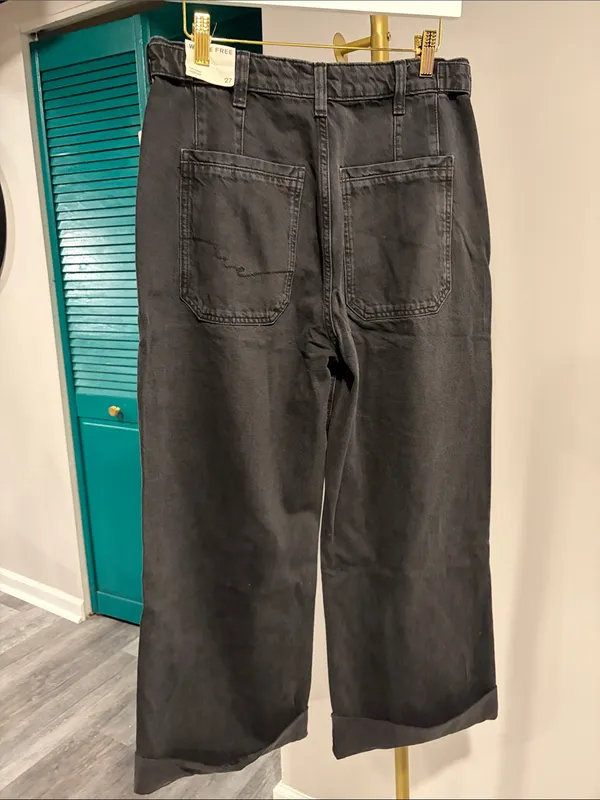 FREE PEOPLE NWT We The Free Palmer Cuffed Jeans / Outer Space - 27 - Image 9