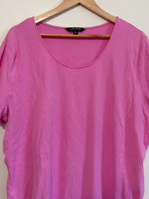 Ralph Lauren Pink T Shirt Women’s Size 3X Top - Image 4