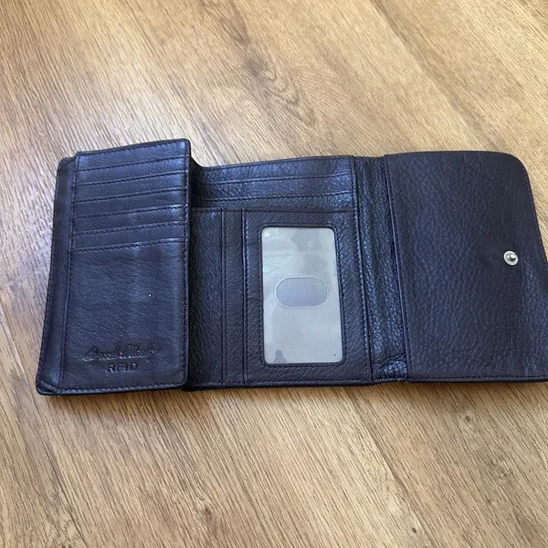 Osgoode Marley Dark Purple RFID Tri‎ Fold Wallet - Image 5
