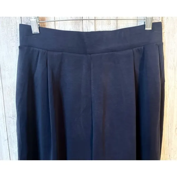 Ododos Wide Leg Pants Womens Large Navy Blue New Pleated Modal‎ Stretch Trousers - Image 6