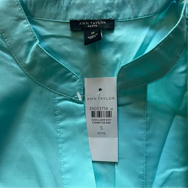 Ann Taylor Split Neck Puff Sleeve Top Size SP - Image 3